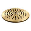 Brauer Gold Carving Ensemble de douche pluie encastrable - pomme de douche 20cm - bouton carving - douchette ronde 3 jets - PVD - or brossé SW715635