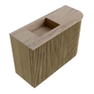 Mondiaz JOYA-DLUX 61.6cm toiletmeubel - ronding rechts kleur Dusk - Wastafel FAYE positie Links 1 kraangat kleur Saba. SW1426082