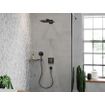 Hansgrohe Fixfit Square Coude mural avec clapet anti-retour chrome noir brossé SW358915