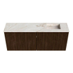 Mondiaz JOYA-DLUX 100cm meuble de salle de bains - couleur Walnut - Vasque FAYE position Droite 1 trou de robinet couleur Frappe. SW1422286
