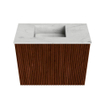 Mondiaz JOYA-DLUX 50cm toiletmeubel - kleur Ruby - Wastafel FAYE positie Links 1 kraangat kleur Opalo. SW1423681