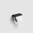 Clou Fold toiletrolhouder zonder klep gebogen model mat zwart SW417044