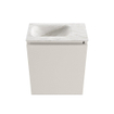 MONDIAZ TURE-DLUX Meuble toilette - 40cm - Linen - EDEN - vasque Ostra - position gauche - 1 trou de robinet SW1104913