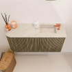 Mondiaz JOYA-DLUX 81.6cm toiletmeubel - ronding links kleur Dusk - Wastafel FAYE positie Rechts 1 kraangat kleur Frappe. SW1423097