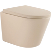 QeramiQ Dely Wandclosetset - 36.3x51.7cm - diepspoel - rimless - 35mm zitting - beige SW1030607