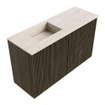 Mondiaz JOYA-DLUX 70cm meuble de toilette - couleur Shadow - Vasque FAYE position Gauche 1 trou de robinet couleur Meli. SW1424875