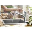 Hansgrohe Zesis M33 Robinet de cuisine - 15 cm - mono-commande - douchette extractible - 2 jets - chrome SW1120207