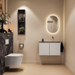 MONDIAZ TURE-DLUX Meuble de toilette 80 cm Linen. Lavabo EDEN Lava position droite. Sans trou de robinet. SW1103858