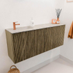 Mondiaz JOYA-DLUX 100cm meuble de salle de bains - couleur Dusk - Vasque FAYE position Gauche 1 trou de robinet couleur Ostra. SW1423395