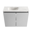 MONDIAZ TURE-DLUX Meuble toilette - 60cm - Plata - EDEN - vasque Ostra - position gauche - 1 trou de robinet SW1105015