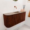 Mondiaz JOYA-DLUX 93.2cm toiletmeubel - ronding links en rechts kleur Ruby - Wastafel FAYE positie Midden Zonder kraangat kleur Arena. SW1425320