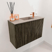 Mondiaz JOYA-DLUX 60cm toiletmeubel - kleur Shadow - Wastafel FAYE positie Midden 1 kraangat kleur Saba. SW1425098