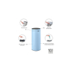 Brabantia Touch Bin Poubelle - 30 litres - seau intérieur en plastique - dreamy blue SW1117318