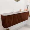 Mondiaz JOYA-DLUX 123.2cm toiletmeubel - ronding links en rechts kleur Ruby - Wastafel FAYE positie Midden 1 kraangat kleur Glace. SW1423610