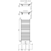 Plieger Florian Nxt designradiator dubbel horizontaal 1406x600mm 1153W pergamon 7255138