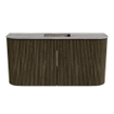 Mondiaz JOYA-DLUX 83.2cm toiletmeubel - ronding links en rechts kleur Shadow - Wastafel FAYE positie Midden Zonder kraangat kleur Oza. SW1425081