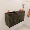 Mondiaz JOYA 81.6cm toiletmeubel - ronding rechts kleur Shadow - Wastafel FAYE positie Links 1 kraangat kleur Urban. SW1421533