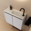 MONDIAZ TURE-DLUX Meuble de toilettes 60 cm Cale. Lavabo EDEN Opalo position droite. Avec 1 trou de robinet. SW1104195