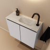 MONDIAZ TURE-DLUX Meuble toilette - 60cm - Cale - EDEN - vasque Opalo - position droite - 1 trou de robinet SW1104195