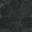 Terravito Fareno wand- en vloertegel - 21.6x25cm - 9mm - Zeshoek - Marmerlook - antraciet mat SW420150