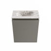 MONDIAZ TURE-DLUX Meuble de toilette 40cm Smoke. Lavabo EDEN Glace position milieu. Sans trou de robinet. SW1103527