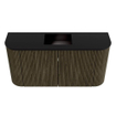 Mondiaz JOYA Meuble de salle de bains 83,2 cm - arrondi gauche et droit couleur Shadow - Vasque FAYE position Milieu 1 trou de robinet couleur Urban SW1421551