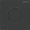 Geberit type 10 plaque de commande pour urinoir - pneumatique - bouton rond - noir mat/noir/easy-to-cl SW863196