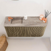 Mondiaz JOYA-DLUX 81.6cm toiletmeubel - ronding rechts kleur Dusk - Wastafel FAYE positie Links 1 kraangat kleur Oza. SW1426002