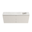 MONDIAZ TURE-DLUX Meuble toilette - 120cm - Linen - EDEN - vasque Ostra - position droite - 1 trou de robinet SW1104962