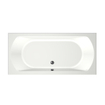 Xenz Lagoon Duobad - 190x90x53 - afvoer Midden - acryl - wit mat SW103402