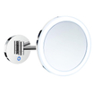 Smedbo Outline miroir grossissant rotatif avec led pmma double lumière chaude et froide chrome SW421832
