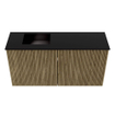Mondiaz JOYA 80cm toiletmeubel - kleur Dusk - Wastafel FAYE positie Links Zonder kraangat kleur Urban. SW1421639