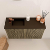 Mondiaz JOYA 70cm meuble de toilette - couleur Dusk - Vasque FAYE position Gauche 1 trou de robinet couleur Urban. SW1421752