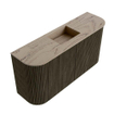Mondiaz JOYA-DLUX 83.2cm meuble de salle de bains - arrondi gauche et droite couleur Shadow - Vasque FAYE position Milieu 1 trou de robinet couleur Arena SW1424856