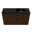 Mondiaz JOYA 70cm meuble de toilette - couleur Walnut - Vasque FAYE position Droite Sans trou de robinet couleur Urban. SW1421377