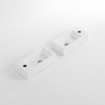 FugaFlow Efficiente Pietra Ensemble de fontaine - 37,5x18,5x9cm - céramique - trou de robinet à gauche - robinet de fontaine en laiton brossé - bouchon de vidange - siphon abaissé - Blanc mat SW1442315