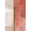 Fortifura Galeria inloopdouche - 70x200cm - ribbelglas - wandarm - Geborsteld Messing PVD (Goud) SW877044