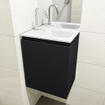 Mondiaz OLAN Meuble lave-mains 40x30x40cm 1 trou de robinet 1 tiroir Urban mat avec lavabo LEX Droite Solid Surface Blanc SW473209