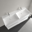 Villeroy & Boch Avento double lavabo pour meuble - 120x47cm - 2 trous de robinet avec trop-plein blanc Ceramic+ blanc SW209498