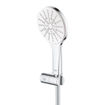 GROHE Rainshower SmartActive 130 Set de douchette - 3 jets - rond - avec support - réglable - flexible lisse - 150cm - chrome/moonwhite SW472425