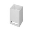 INK Skyscraper Lavabo pour WC - 20x20x30cm - 0 trou de robinet - polystone blanc brillant SW157996