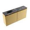 MONDIAZ TURE-DLUX Meuble WC 100 cm Oro. EDEN lavabo Lava position gauche. Avec 1 trou de robinet. SW1103957