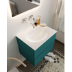 Mondiaz VICA Ensemble de meuble de salle de bain - 60cm - meuble sous-vasque smag - 2 tiroirs - lavabo moon milieu - sans trou de robinet XL version 60cm haut SW1090223