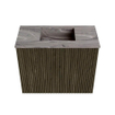 Mondiaz JOYA-DLUX Meuble de salle de bains 50cm - couleur Shadow - Vasque FAYE position Milieu Sans trou de robinet couleur Sombra. SW1425181
