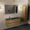 Mondiaz AIVY Ensemble de meuble - 120x45x50cm - 1 trou de robinet - 1 vasque Urban Solid surface - Gauche - 2 tiroirs - sans miroir - Melamine Chai SW892099