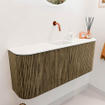 Mondiaz JOYA 103.2cm toiletmeubel - ronding links en rechts kleur Dusk - Wastafel FAYE positie Midden Zonder kraangat kleur Talc. SW1421619