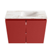 MONDIAZ TURE-DLUX Meuble toilette - 60cm - Fire - EDEN - vasque Frappe - position droite - sans trou de robinet SW1102757