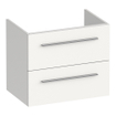 BRAUER Trust wastafelonderkast ondiep 60 excl. opbouwgrepen 2 softclose lades en 1 sifon uitsparing - mat wit SW1204115