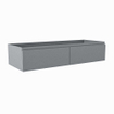 Mondiaz FOGE wastafelonderkast - 120x45x25cm - 2 lades - uitsparing midden - softclose - Plata SW1015378