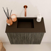 Mondiaz JOYA 50cm toiletmeubel - kleur Shadow - Wastafel FAYE positie Midden Zonder kraangat kleur Urban. SW1421488